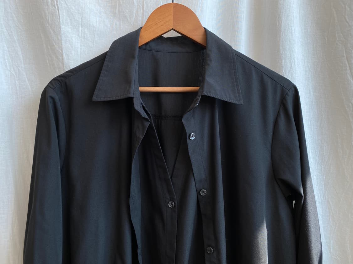 블랙 더블셔츠원피스(F) 상품이미지5