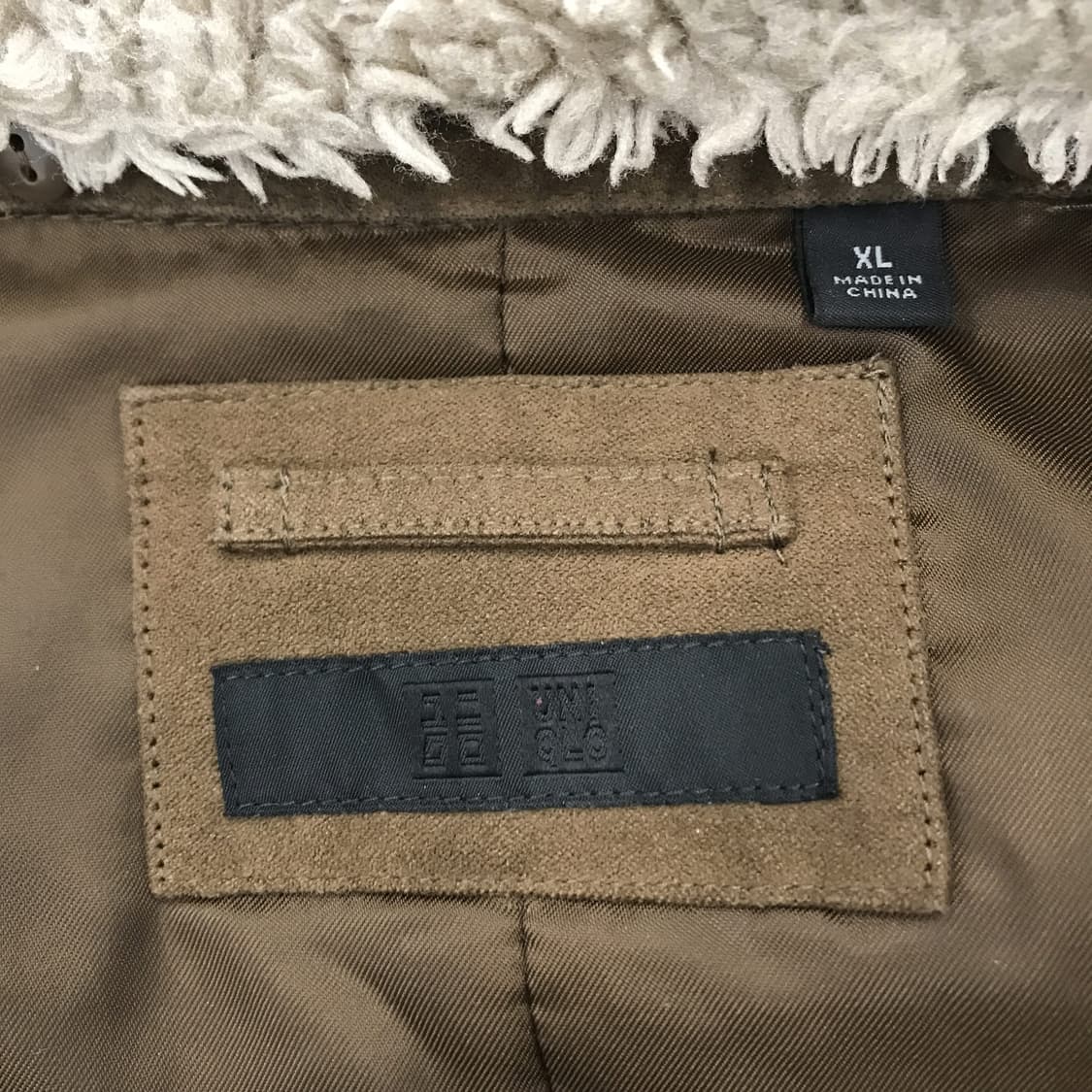 유니클로 스웨이드 양털카라 봄버자켓 [XL] 상품이미지4