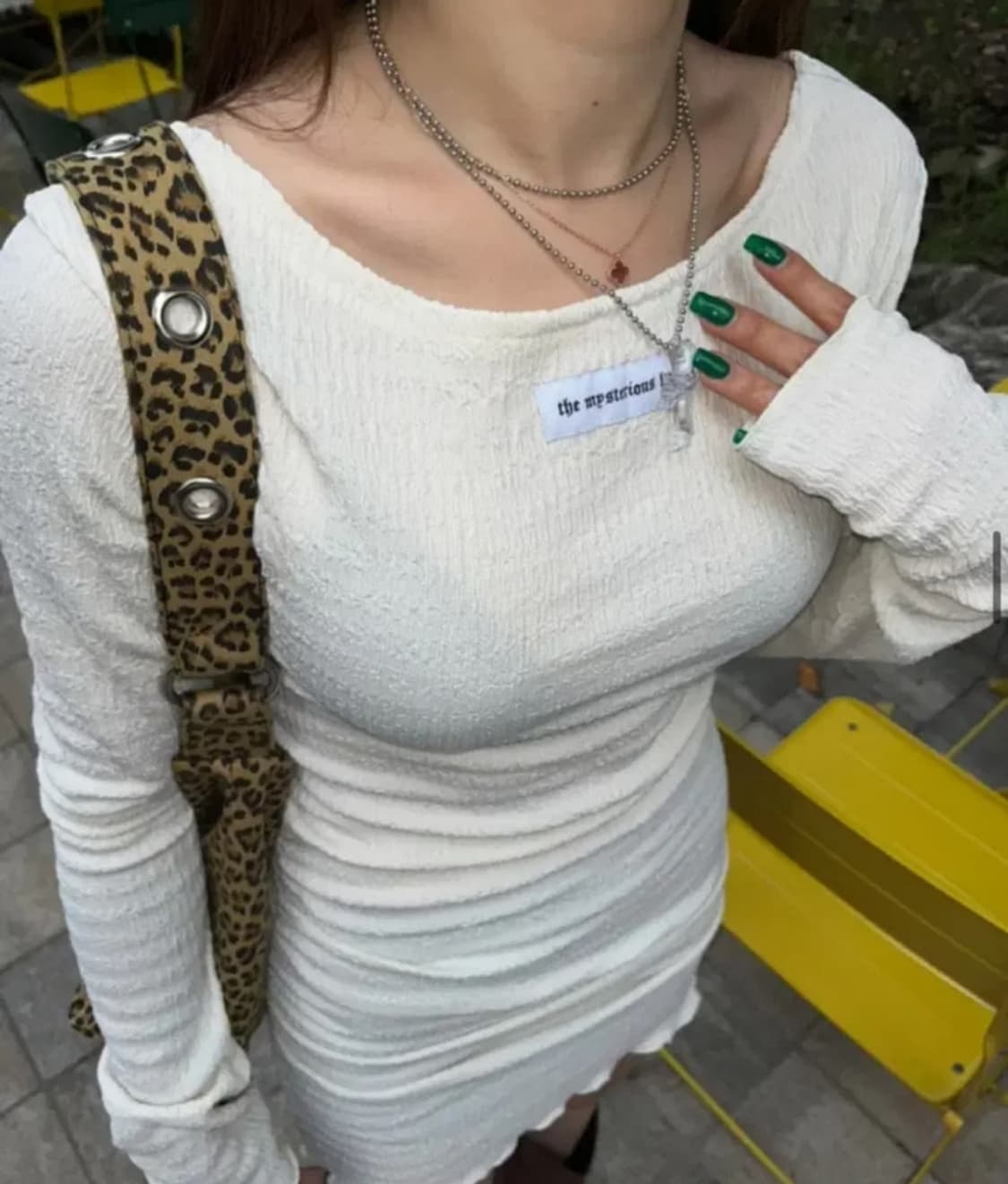 더미스테리어스호텔 언발란스 셔링 원피스 아이보리 상품이미지1