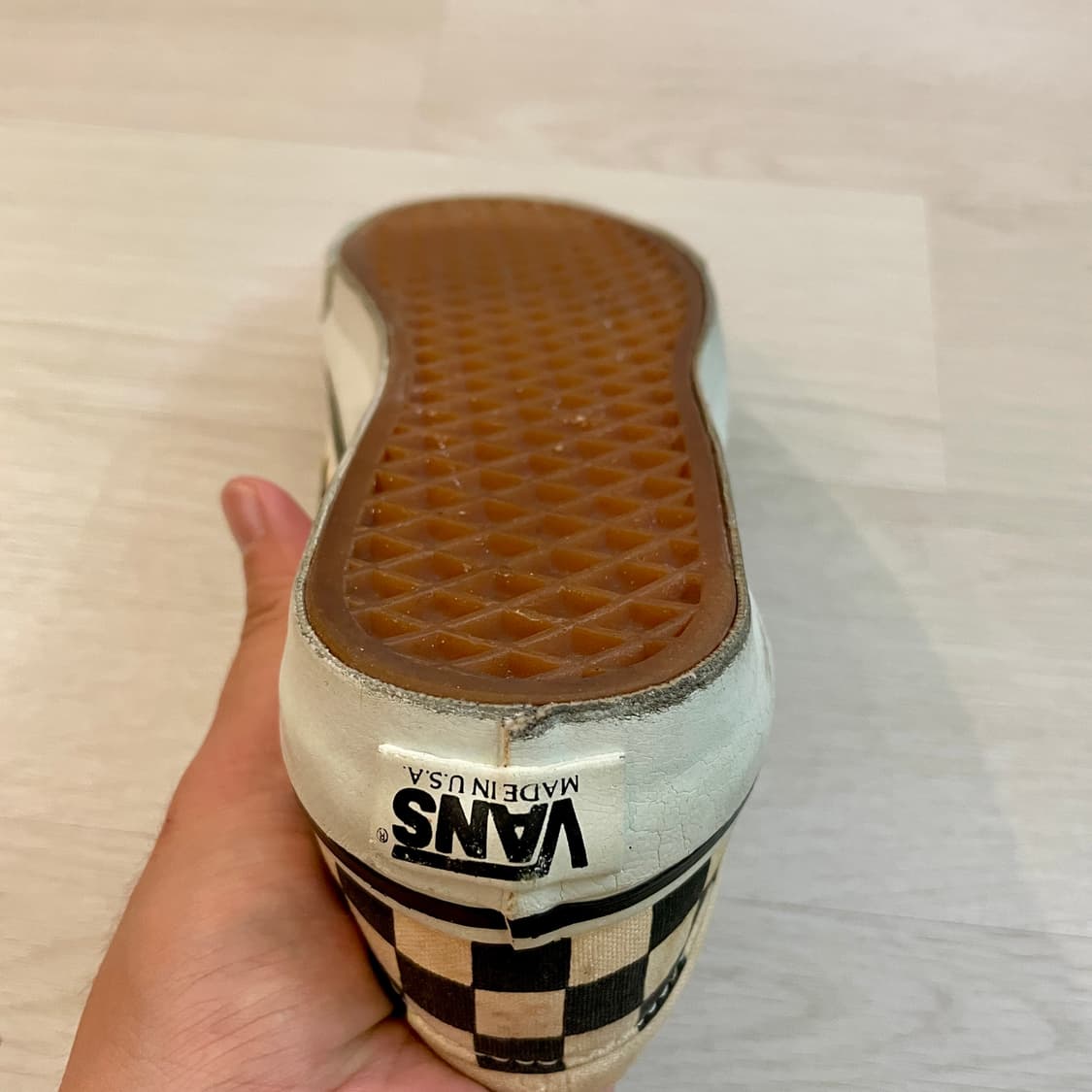 90s Vans 반스 체커보드 슬립온 데드스탁 상품이미지7
