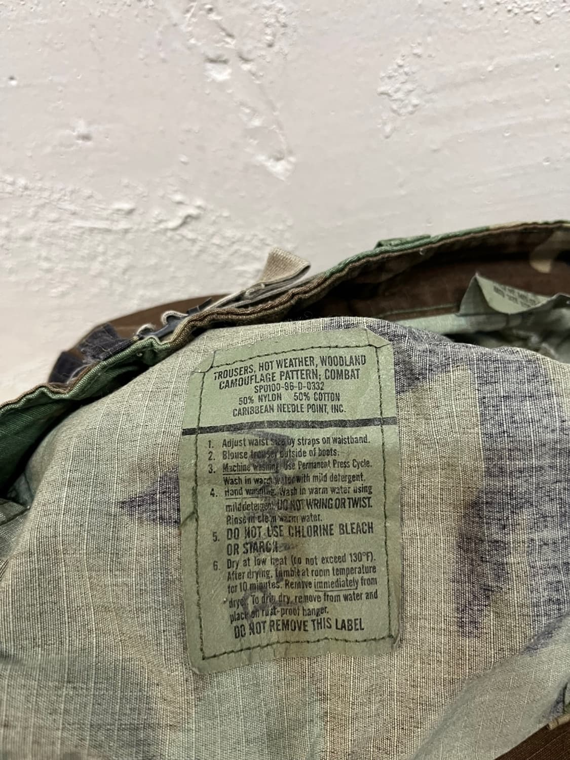 90s 미군 오리지널 우드랜드 BDU 카고 팬츠 상품이미지5
