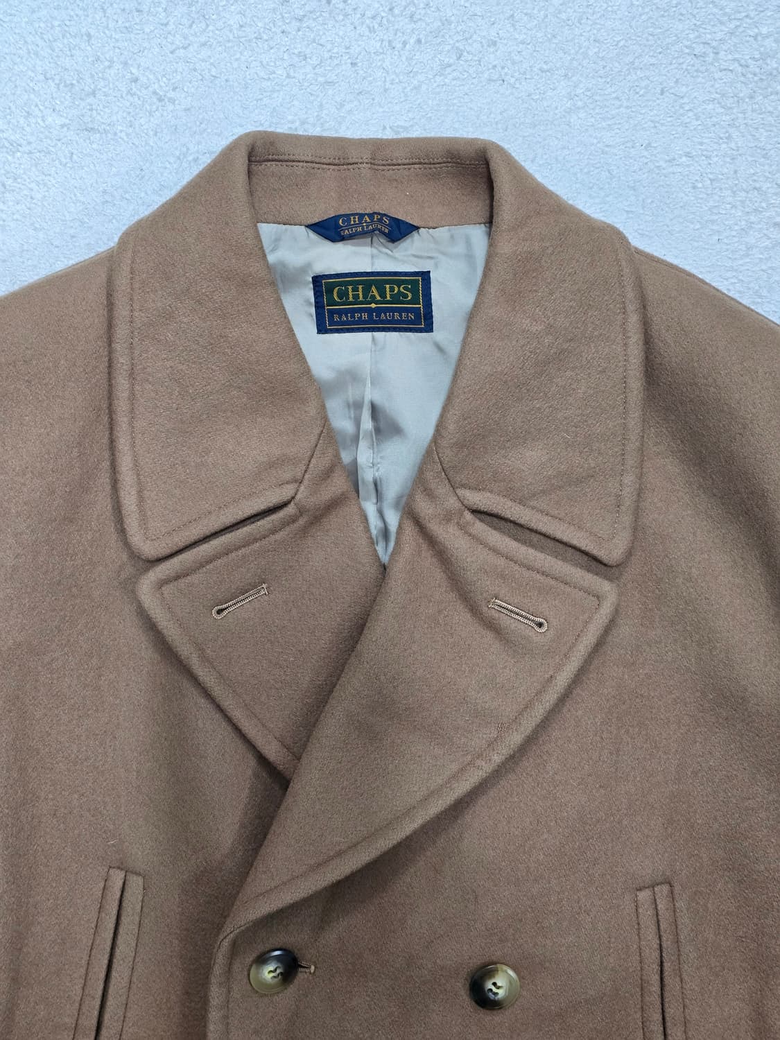 CHAPS 챕스랄프로렌 더블 브레스트 울 코트 브라운 상품이미지4