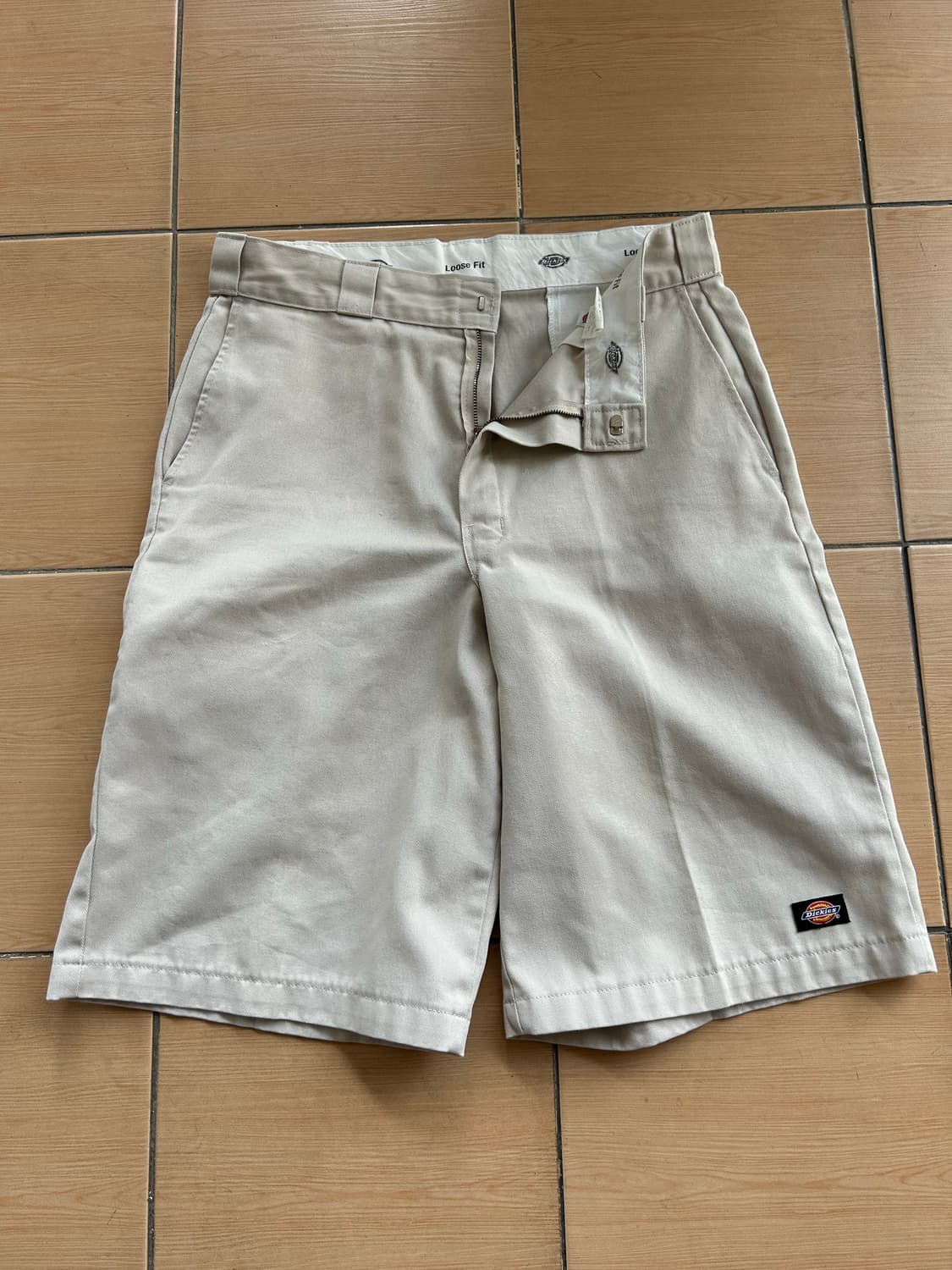 00‘s 디키즈 루즈핏 워크쇼츠 베이지 34 상품이미지1