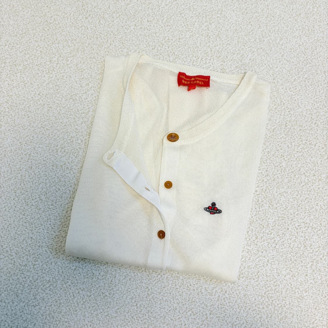 비비안웨스트우드 레드라벨 아이보리 시스루 가디건 상품이미지6