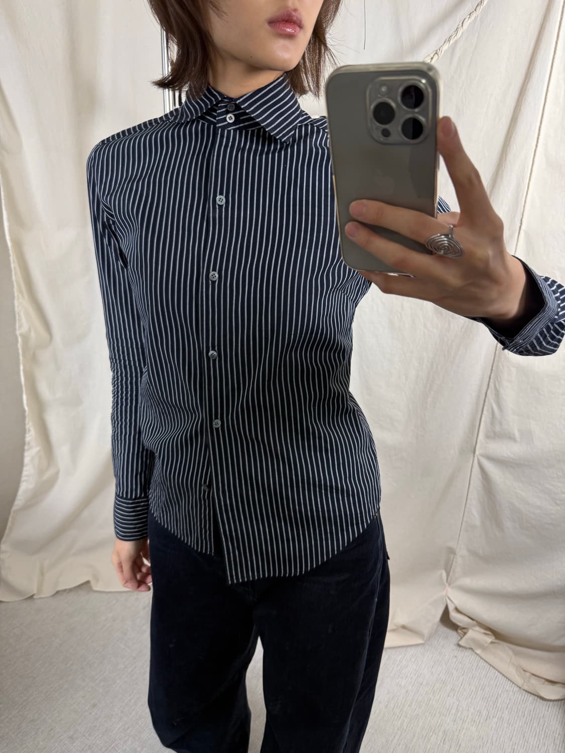 Comme Ca Du Mode 스트라이프 셔츠 상품이미지3