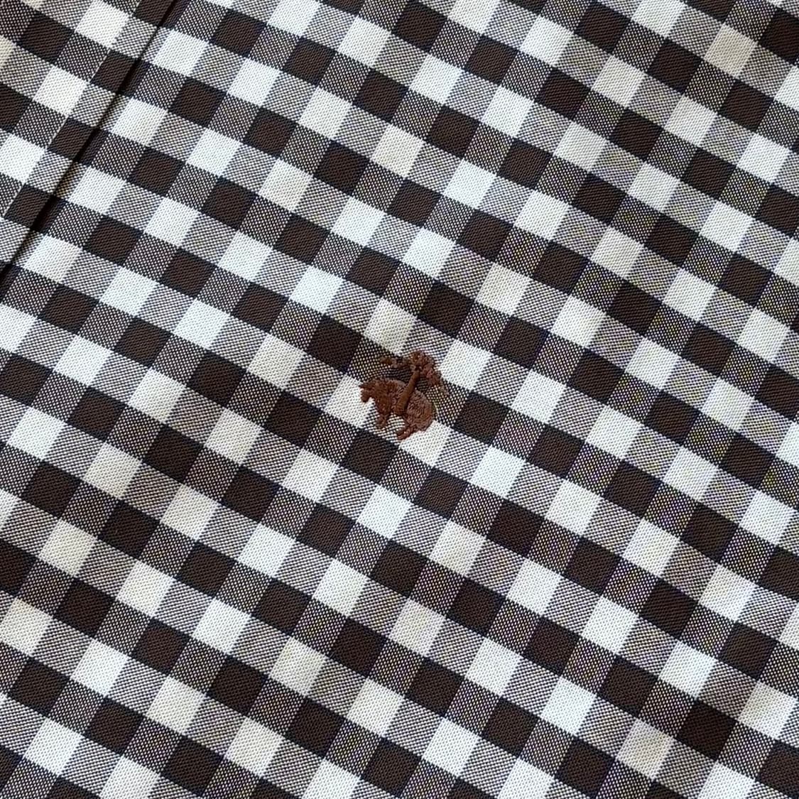 [M/100-102] Brooks Brothers 브라운 깅엄 체크 폴로 상품이미지4