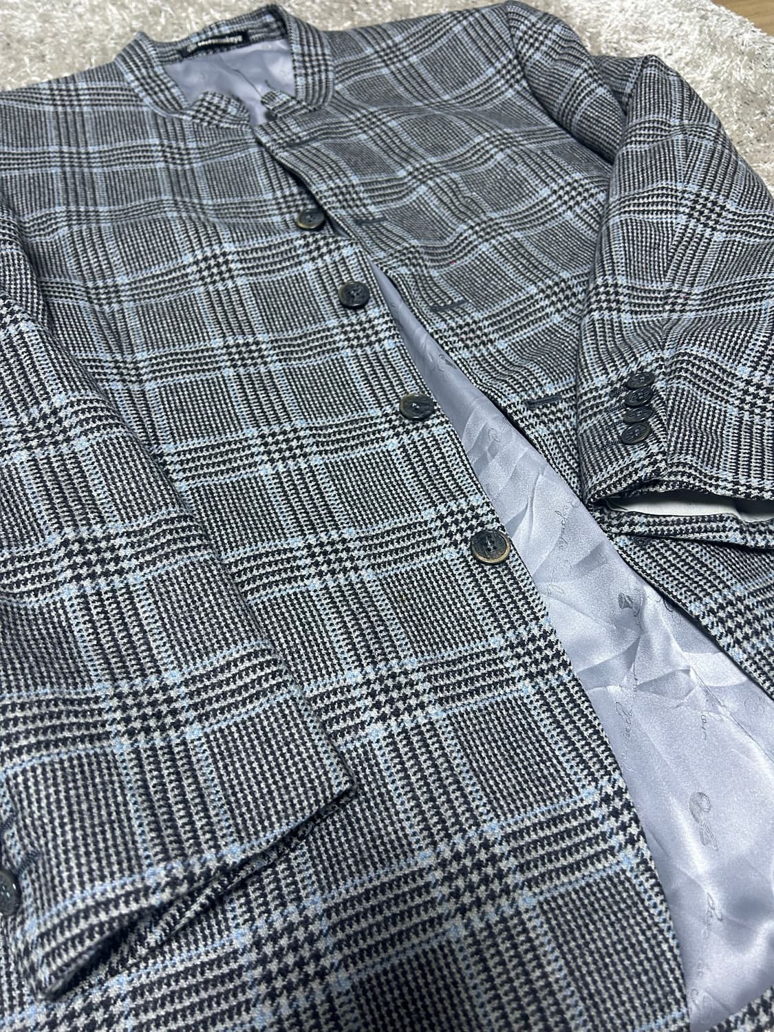 일제 독일 도르밀원단 캐시미어 반카라 코트 105~110 상품이미지2