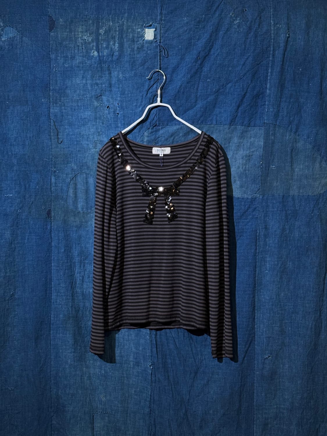 44-55 ) SONIA RYKIEL Spangle Stripe L/S 상품이미지3