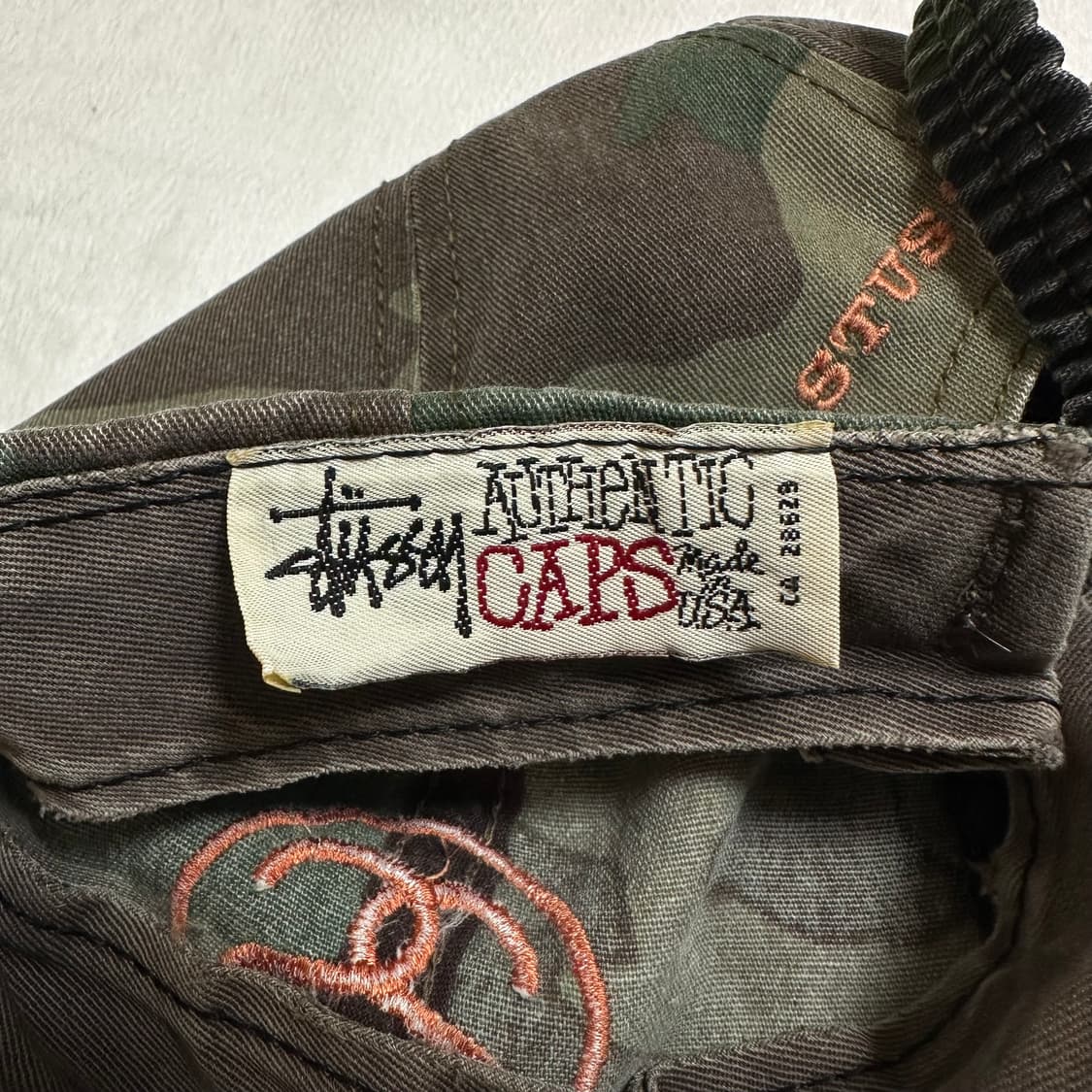 90s 올드 스투시 카모 볼캡 상품이미지9