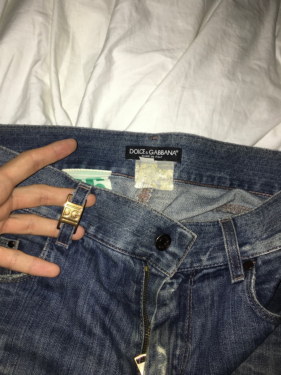 00s 돌체앤가바나 16라인 금장 버클 아카이브 데님팬츠 상품이미지1