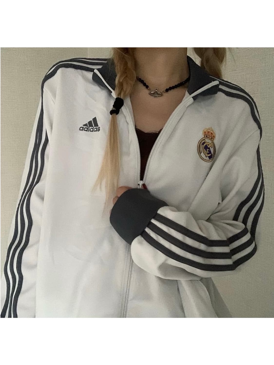 레알마드리드 아디다스 집업 흰회 상품이미지2
