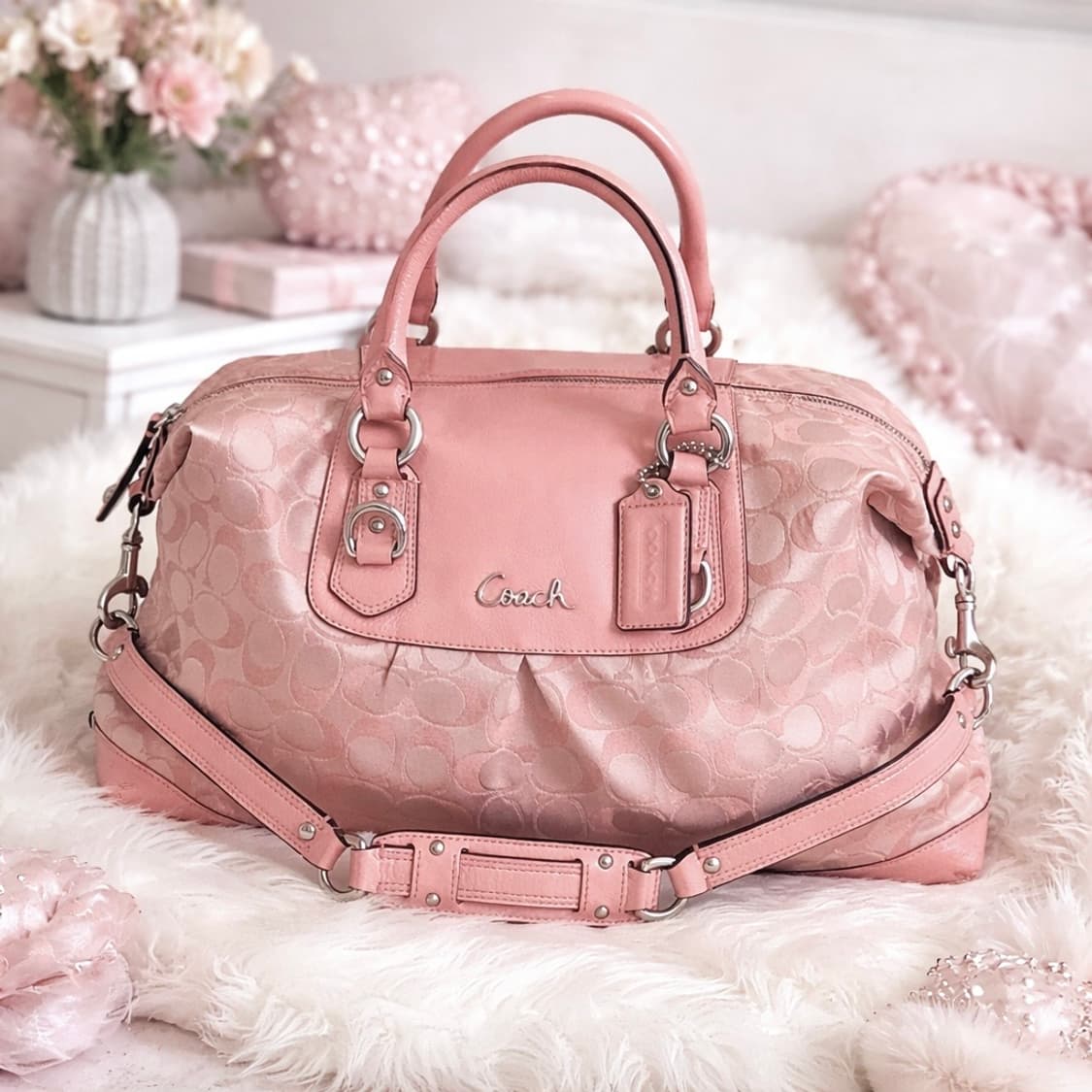 코치 핑크 숄더백 갸루 y2k 히메 빈티지코치 상품이미지1