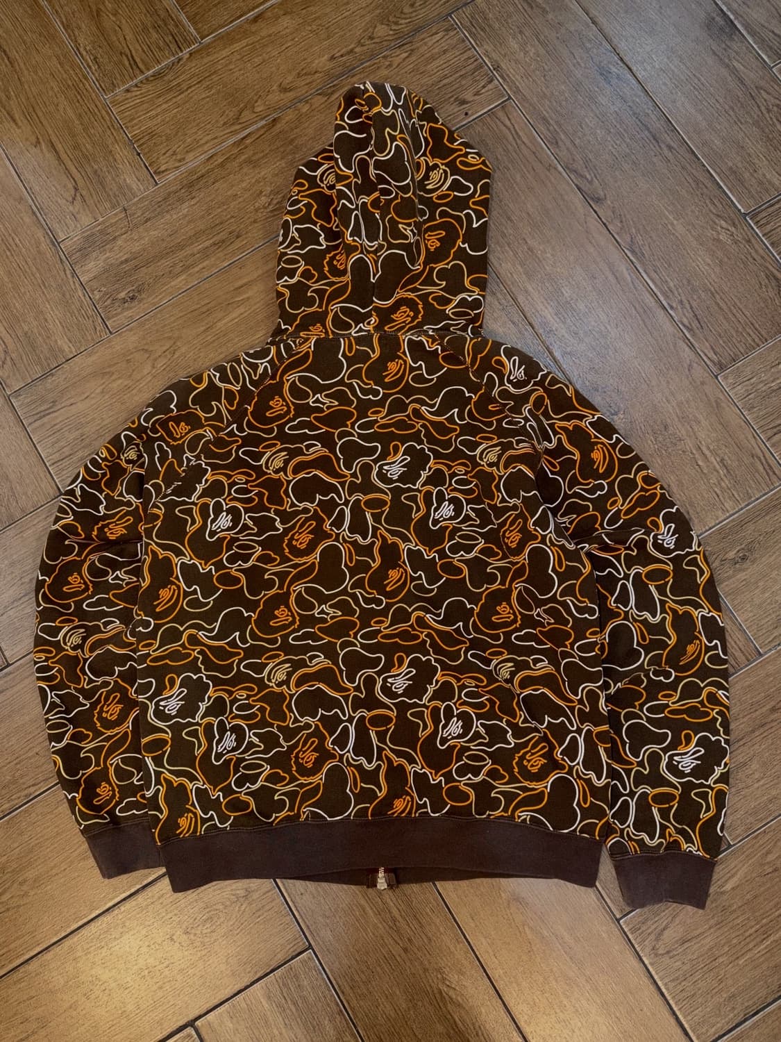 베이프 네온 브라운 투웨이 후드집업 상품이미지10