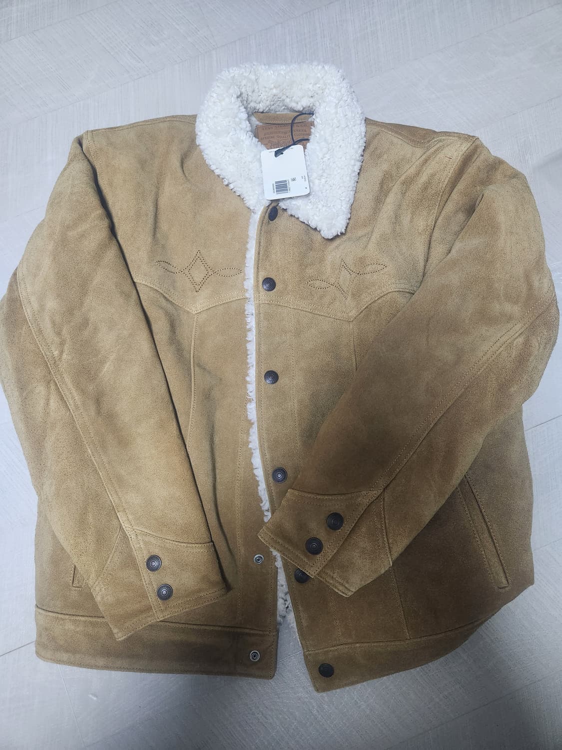 리바이스 웨스턴 스웨이드 쉐르파 자켓 M 상품이미지1