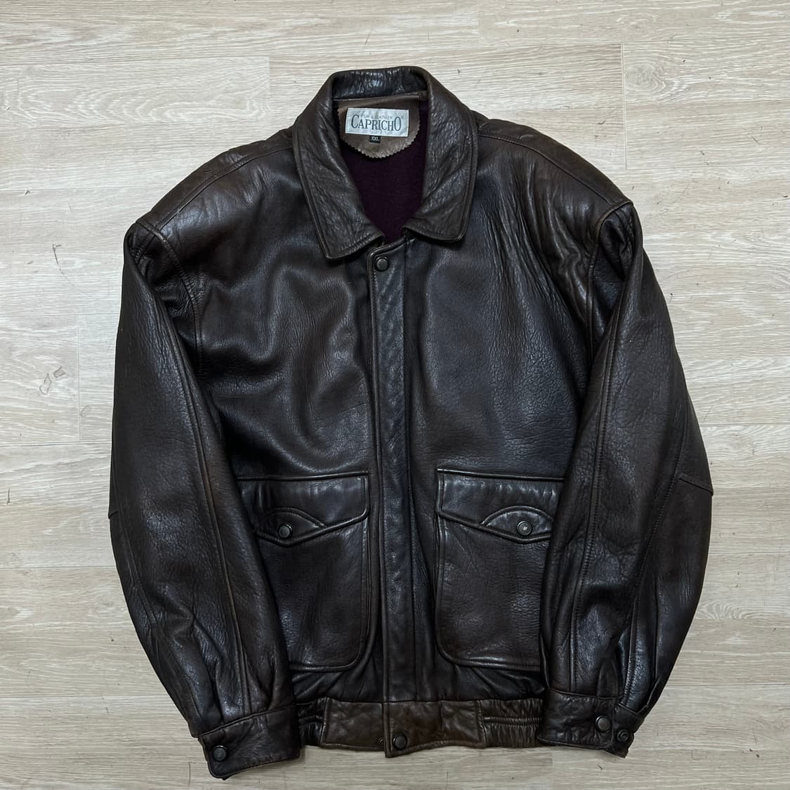 카프리초 누빔안감 램스킨 천연 양가죽 봄버자켓 [브라운] 2XL/110 상품이미지1