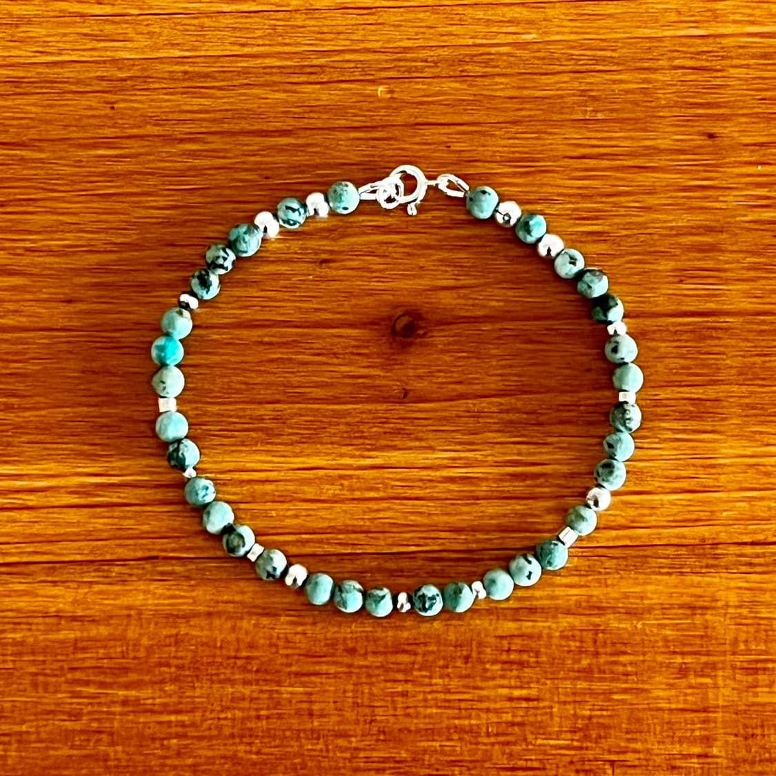 실버 비즈 터키석 팔찌 인디언주얼리 네이티브아메리칸 상품이미지1