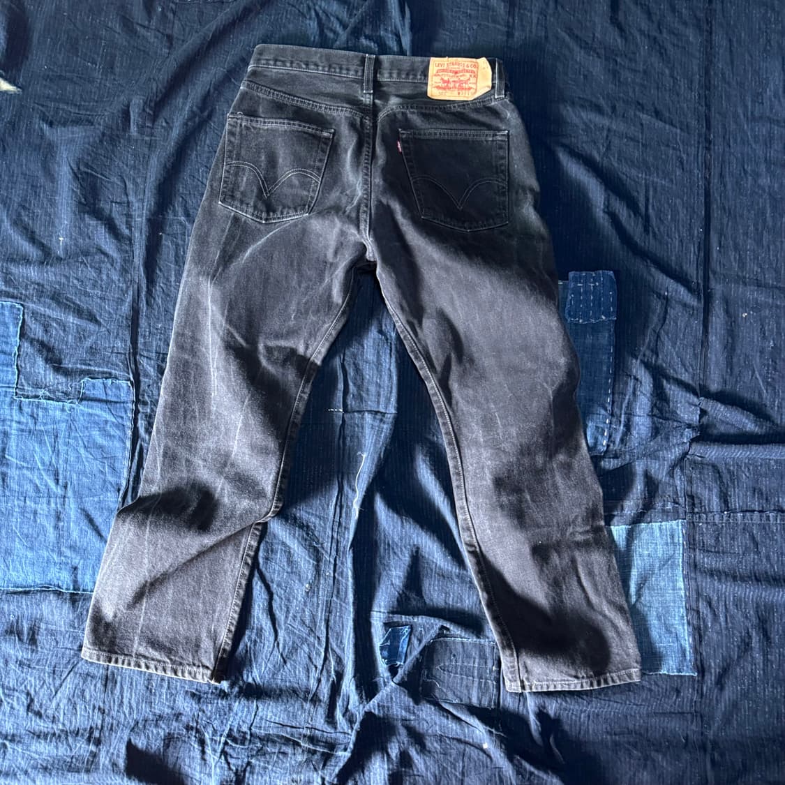 리바이스 501 블랙 데님 팬츠 33 상품이미지6