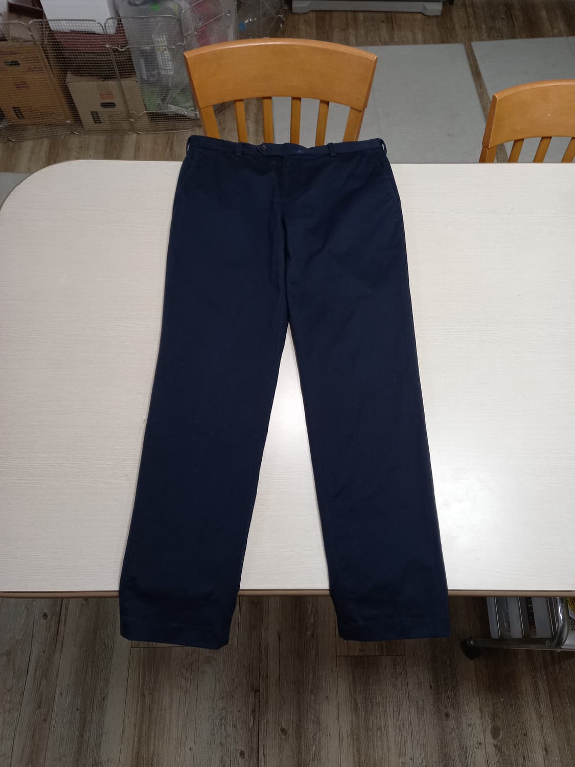 34 BrooksBrothers 스판 슬림일자 치노 네이비 34-603 상품이미지1