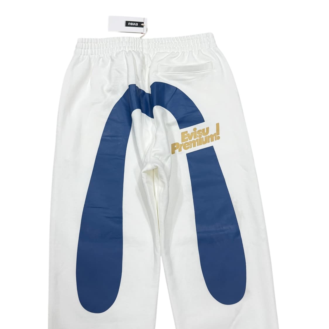 EVISU 에비수 빅로고 화이트 스웻 조거팬츠 바지 XL 상품이미지2