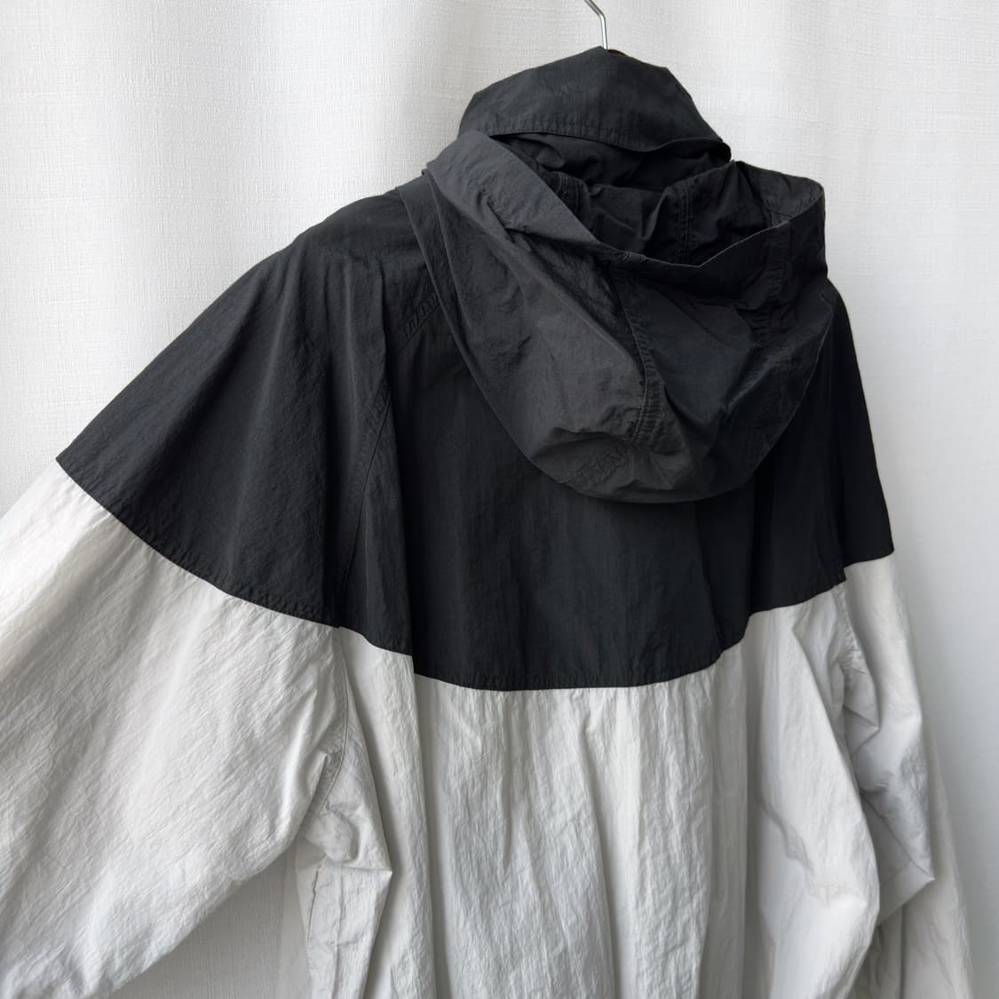 나이키 하프 집업 우븐 나일론 후드 바람막이 블랙 화이트 XXL 상품이미지6