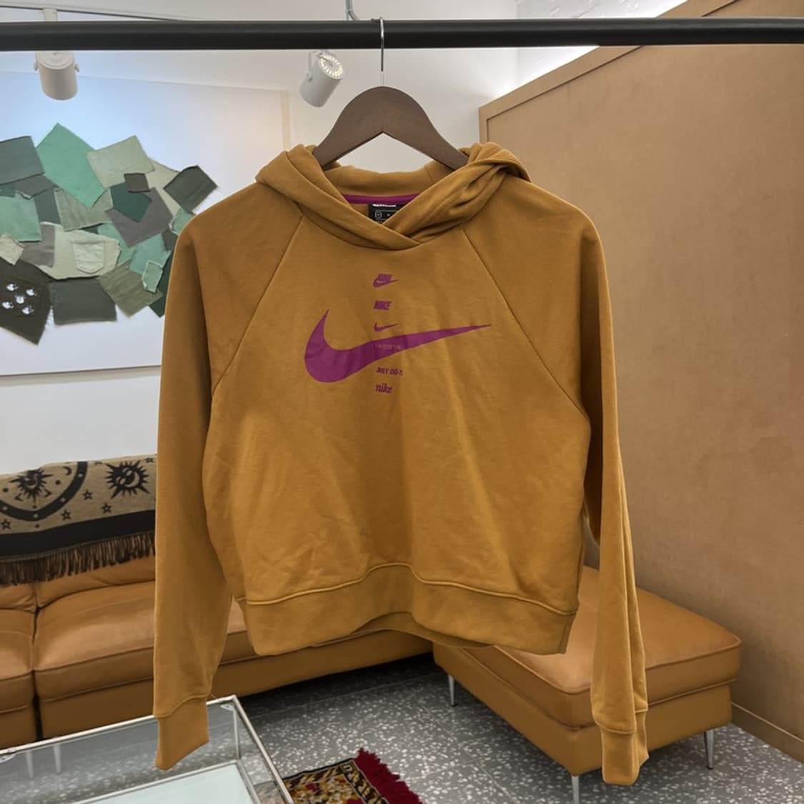 나이키 프린팅로고 약기모 크롭 후드티 95 C05467 상품이미지1