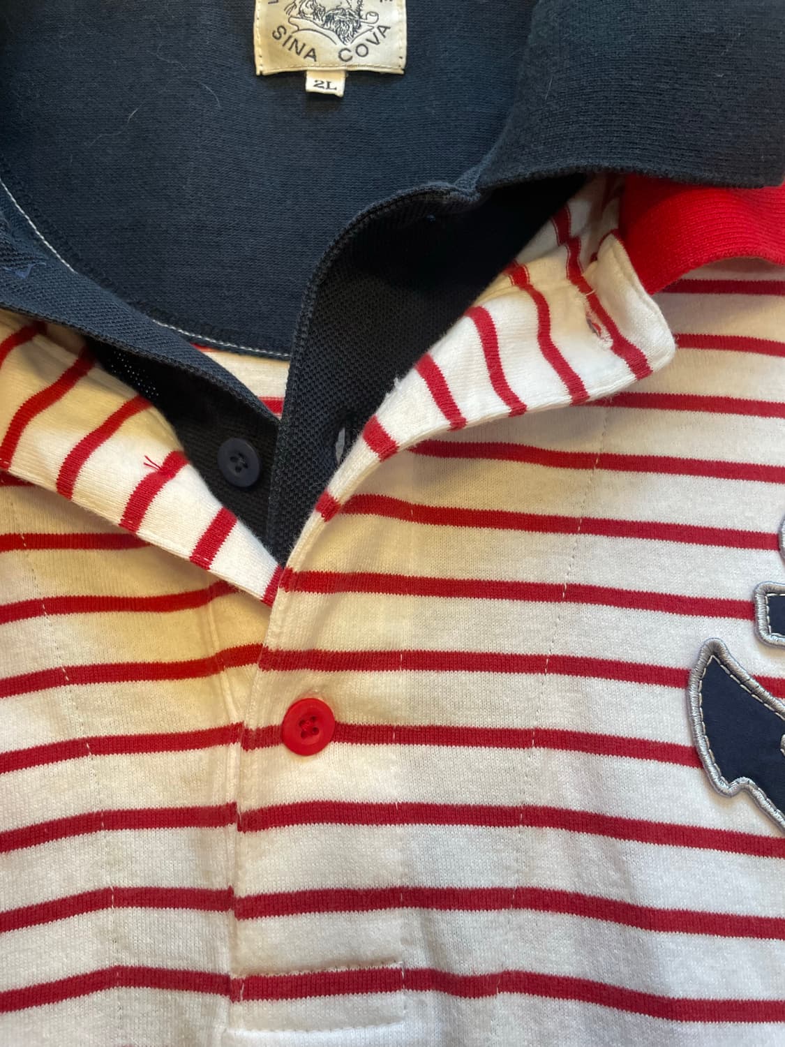 시나코바 미린자수 스트라이프 피케 셔츠 상품이미지5