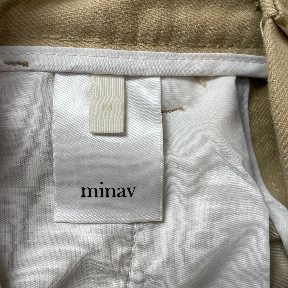 minav 베이지 코튼 면 팬츠 M 상품이미지6