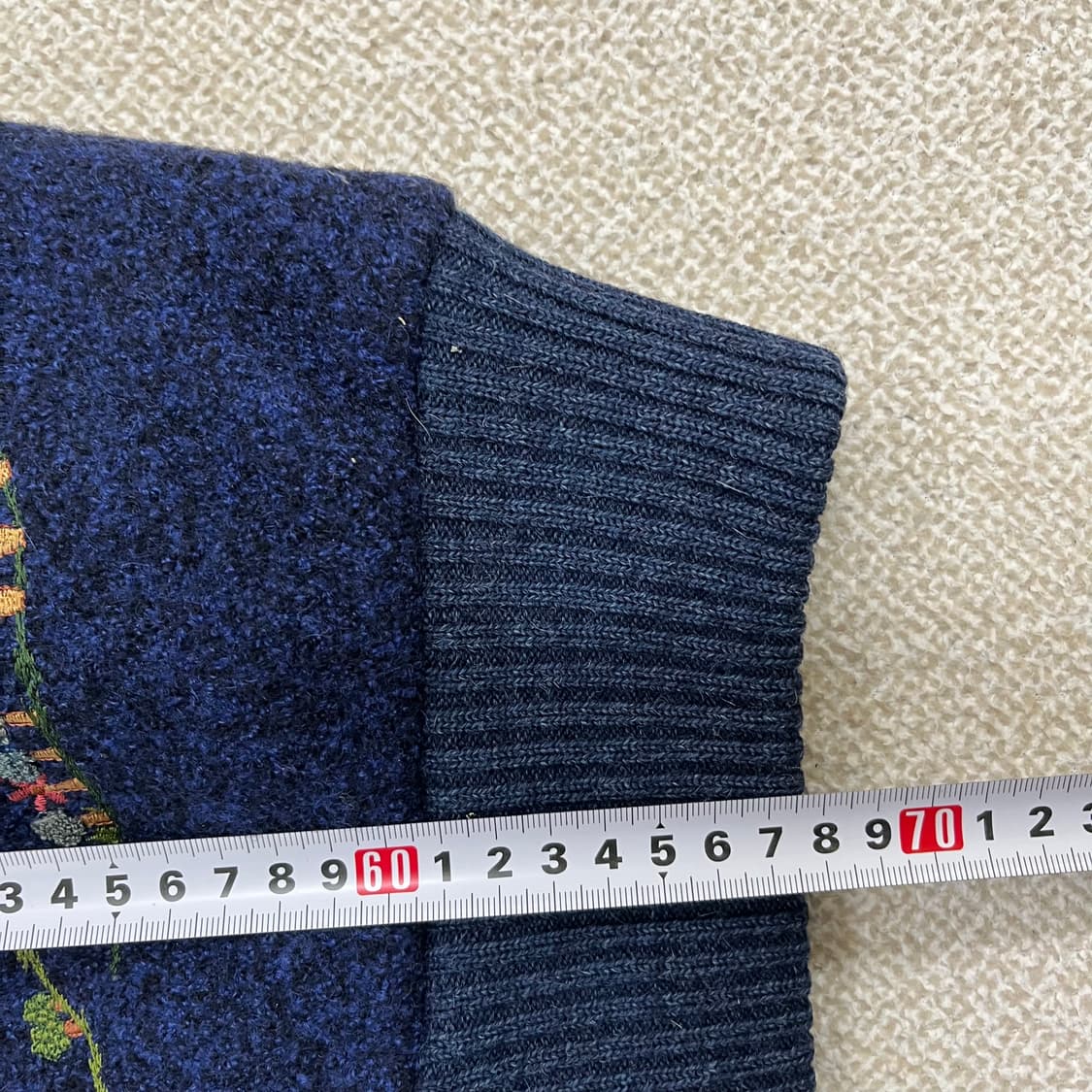 90 까르뜨 자수 모 니트 카라 집업 0130M1 상품이미지5