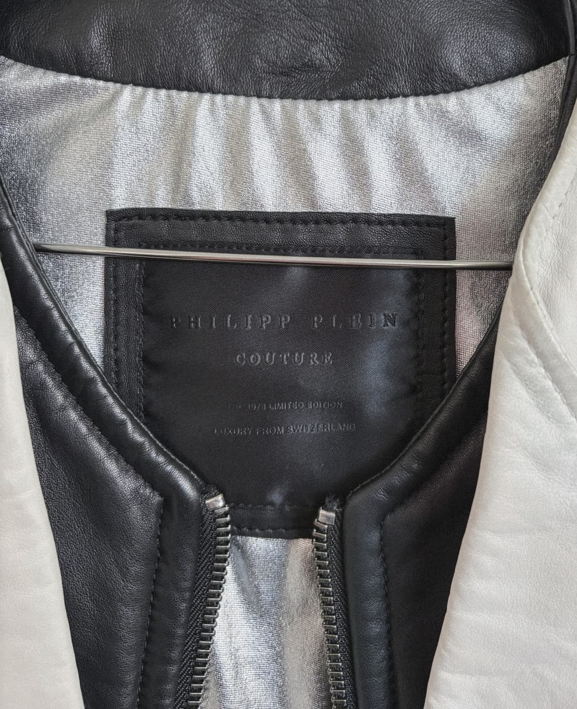 필립플레인 오피움 백패널 램스킨 라이더자켓 상품이미지7