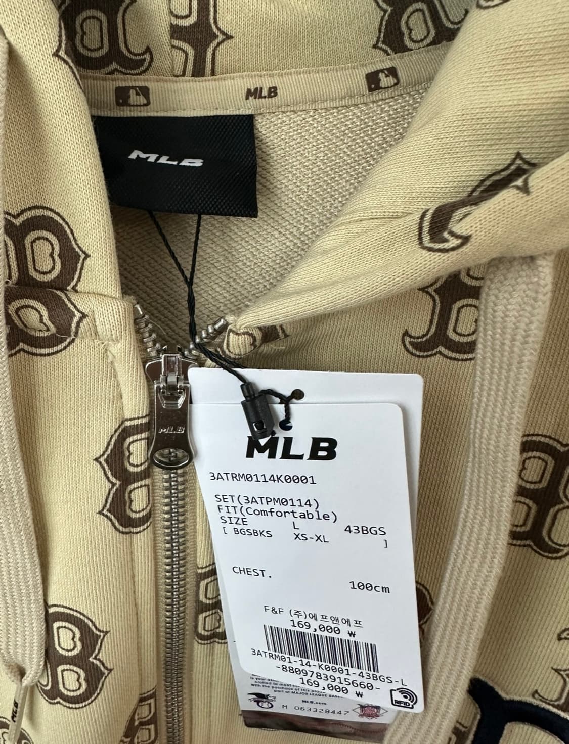 MLB 보스턴 B 로고 후드 집업 남여공용 상품이미지6