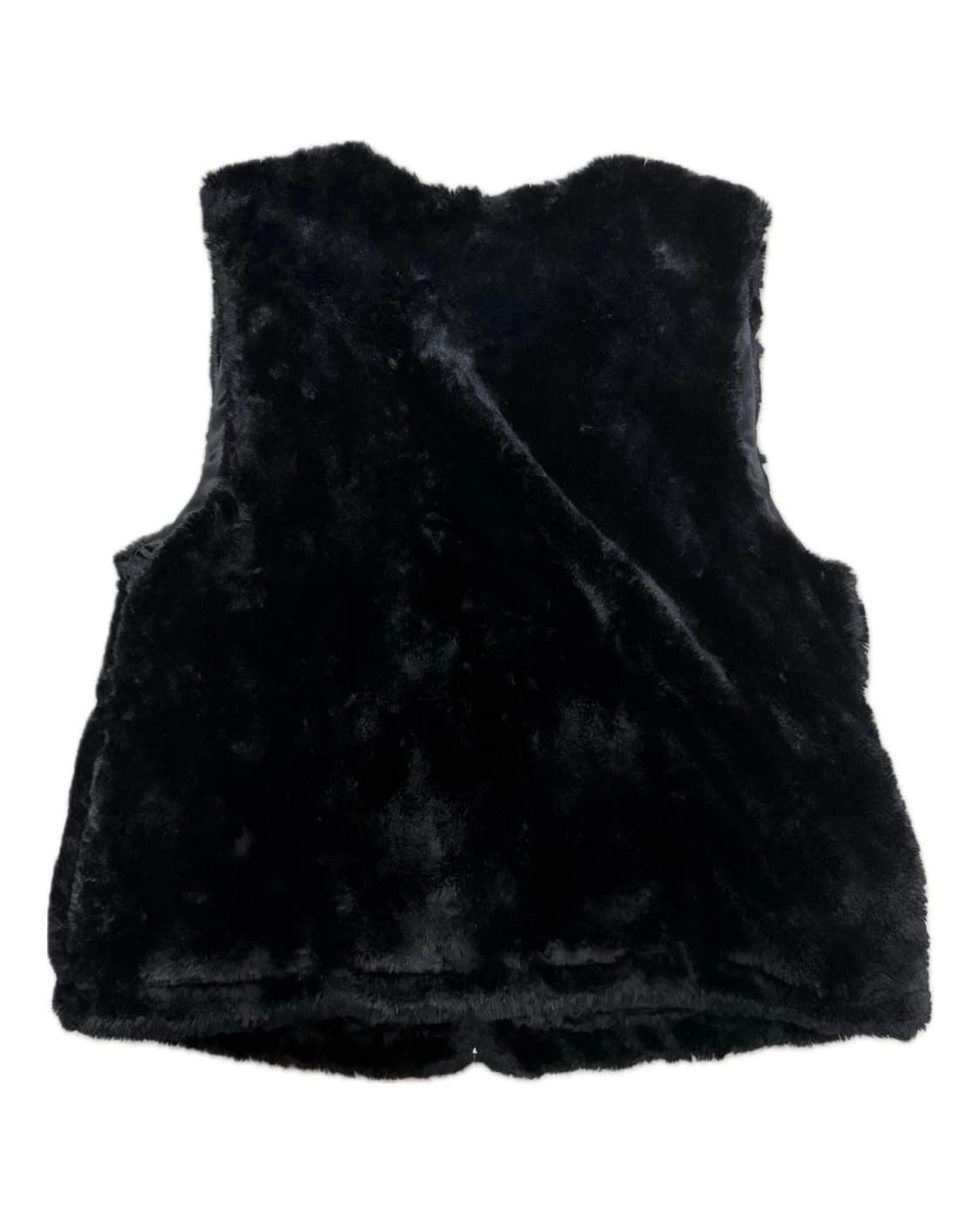 빈티지 블랙 퍼 베스트 슬리브리스 상품이미지2