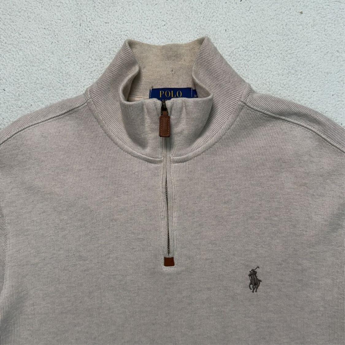 폴로랄프로렌 반집업 니트 베이지 M 상품이미지3