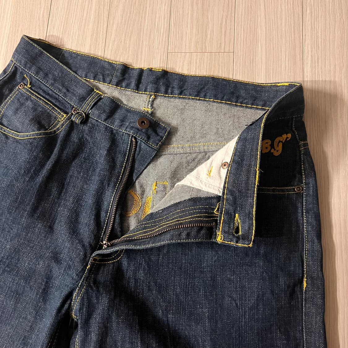 Black stich work denim 32 상품이미지4