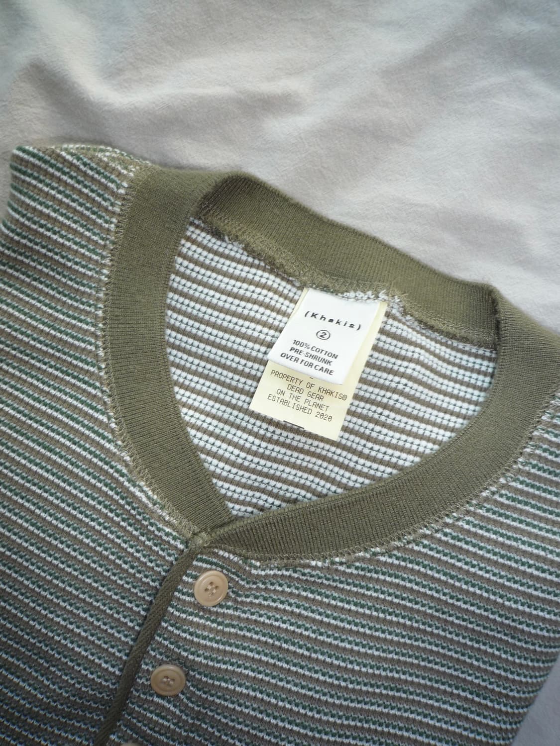 Khakis 카키스 헨리넥 니트 그린 상품이미지3