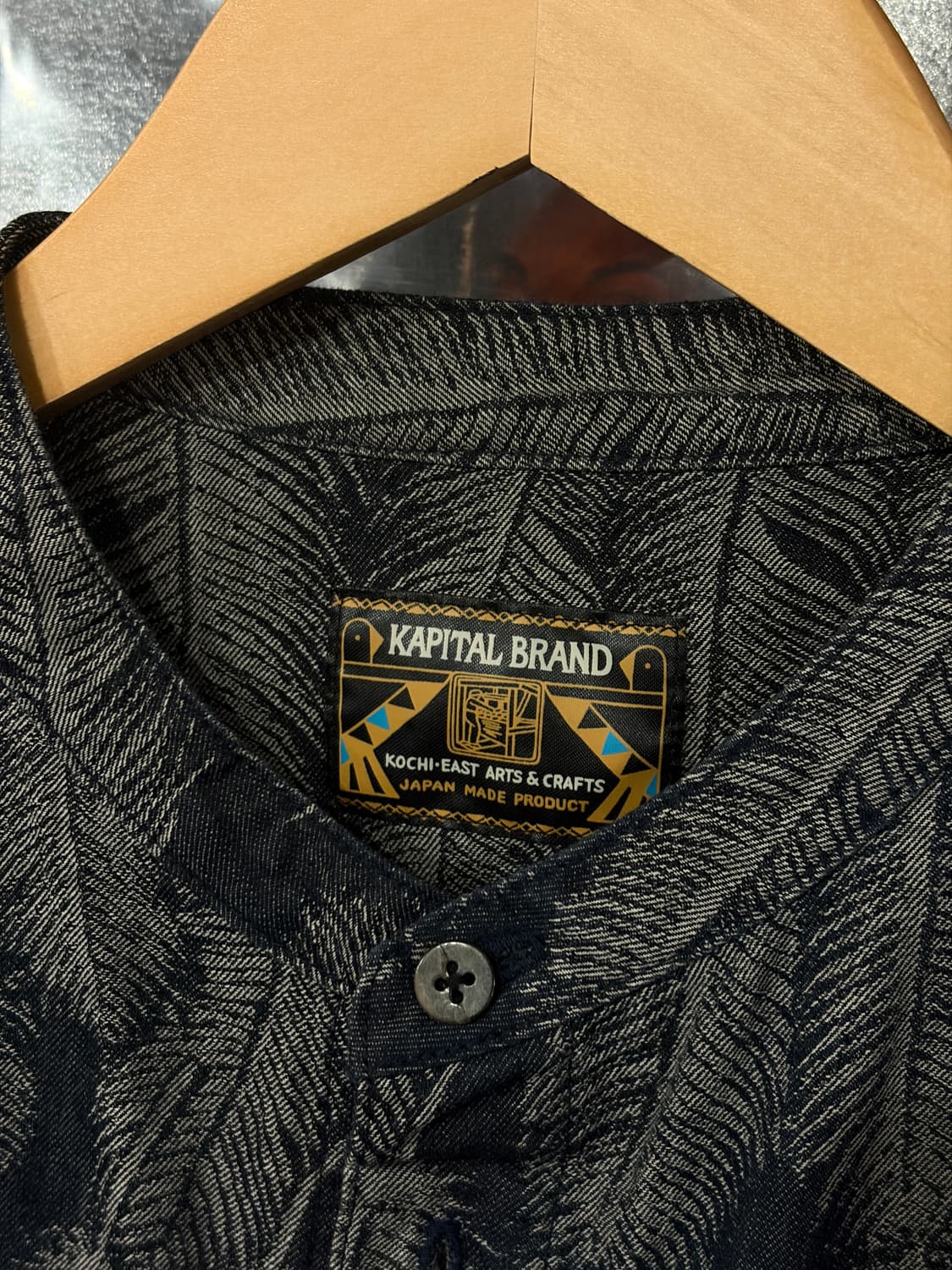 캐피탈 맥파이 데님 스탠드 셔츠 다크 인디고 4사이즈 상품이미지2