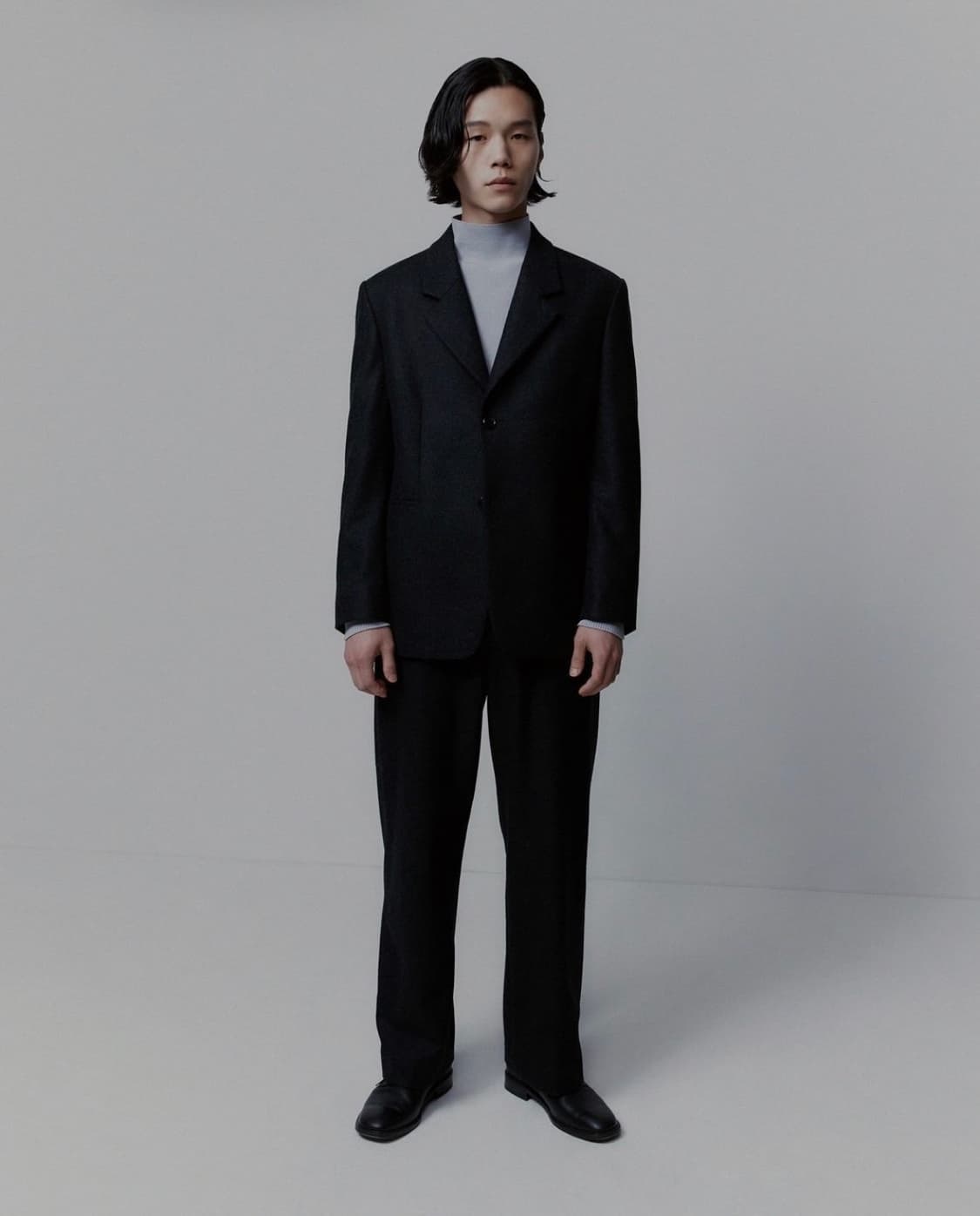 유스 노치드 칼라 자켓 차콜그레이 M 상품이미지1