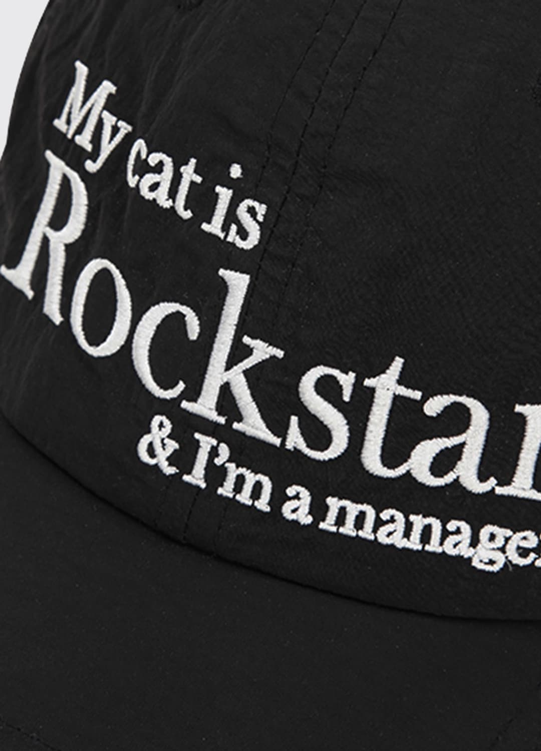 조거쉬 my cat is rockstar 볼캡 나일론 블랙 상품이미지4