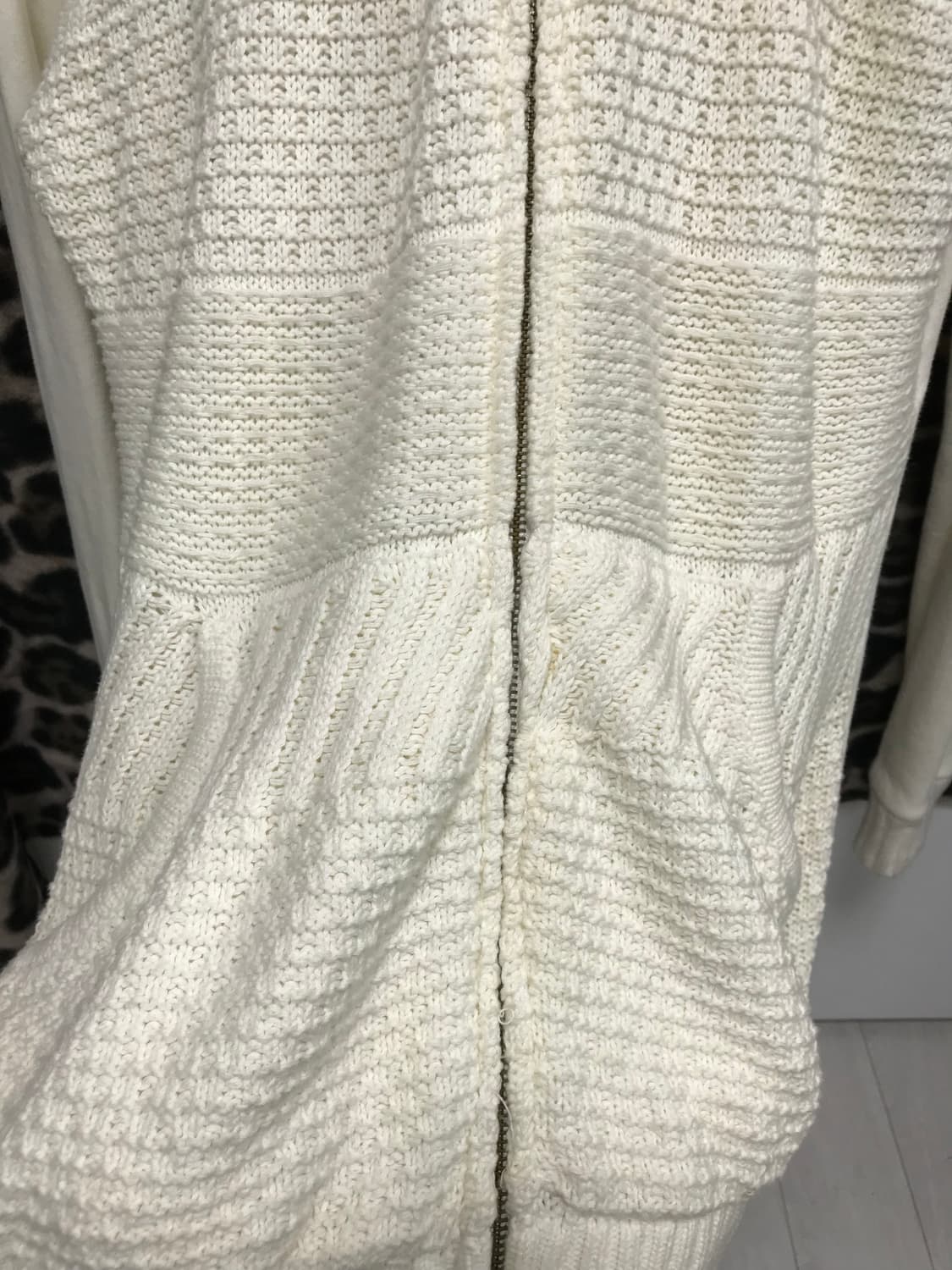 Vtg 루즈핏 니트 후드집업 상품이미지3