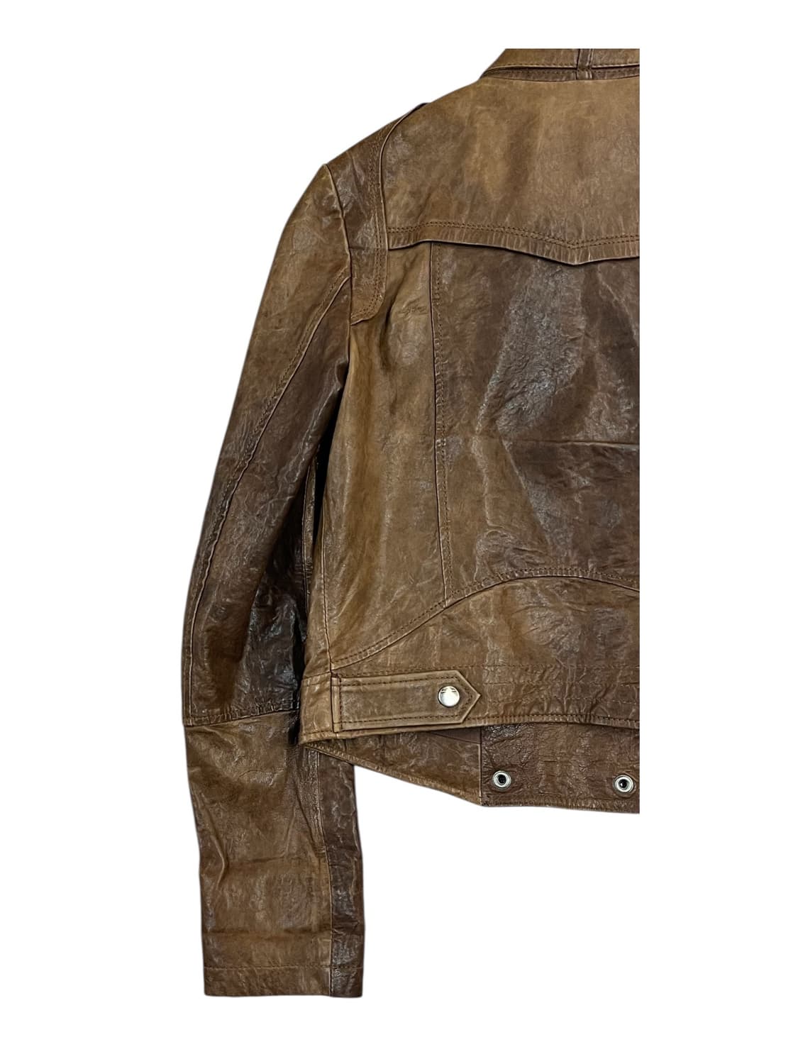 빈티지 양가죽 레더 자켓 브라운 85 #csz2146 상품이미지8