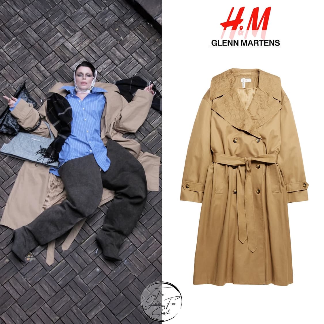 글렌 마틴스(Glenn Martens) 클래식 트렌치코트 H&M 콜라보 상품이미지10