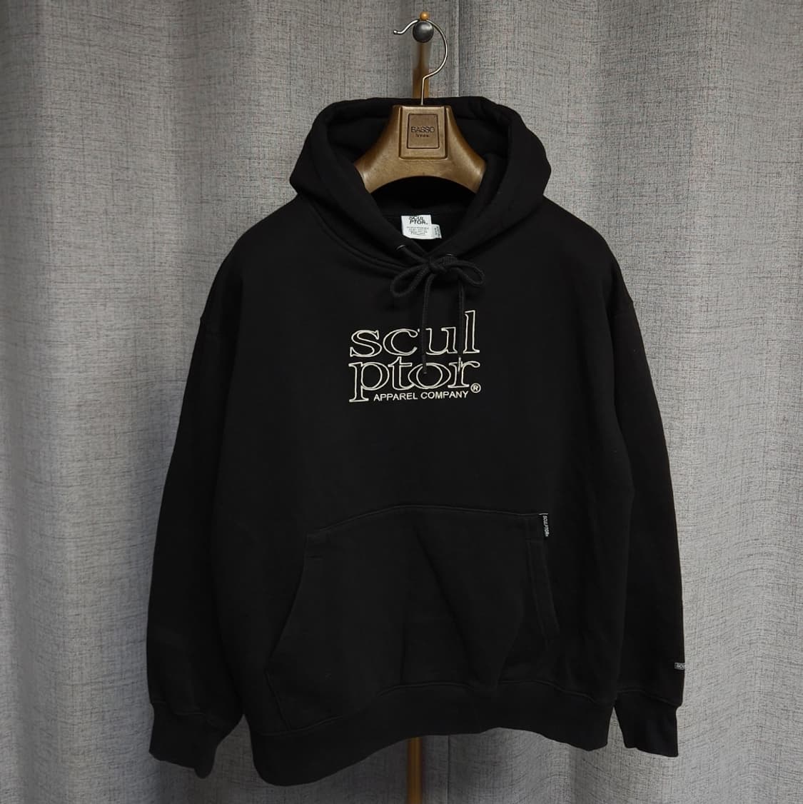 M ) 스컬프터 레트로 아웃라인 기모 후드티 상품이미지2