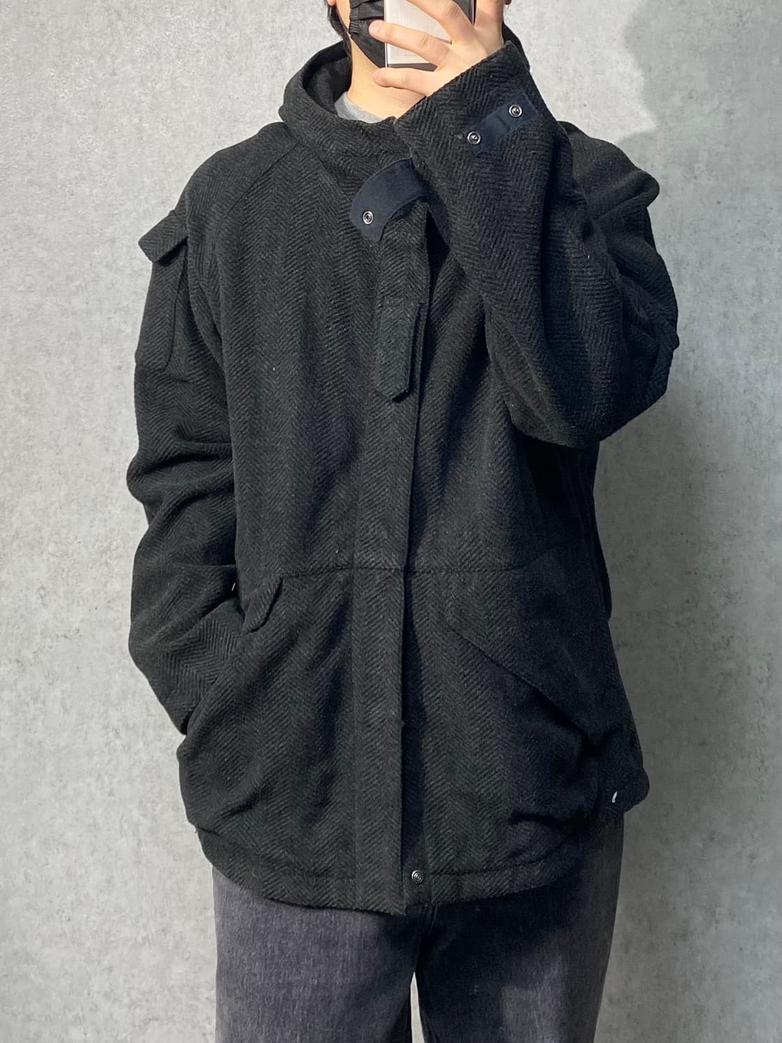 [2] Natural Laundry 내추럴 런드리 재팬 해링본 울 자켓 상품이미지7