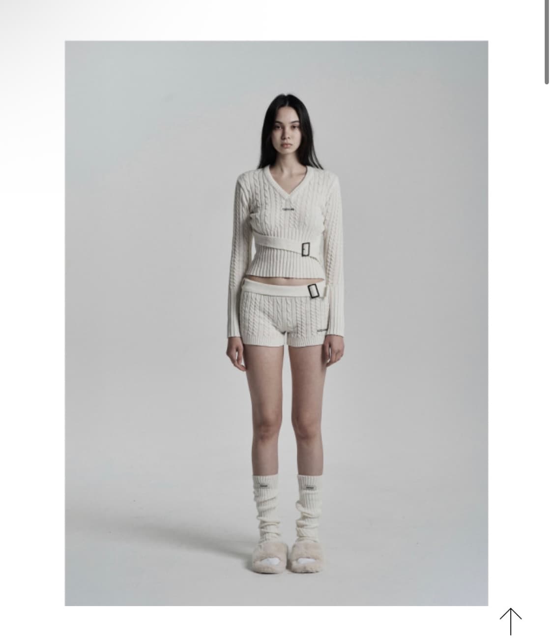 오도어 Twis knit top in vanilla 상품이미지1