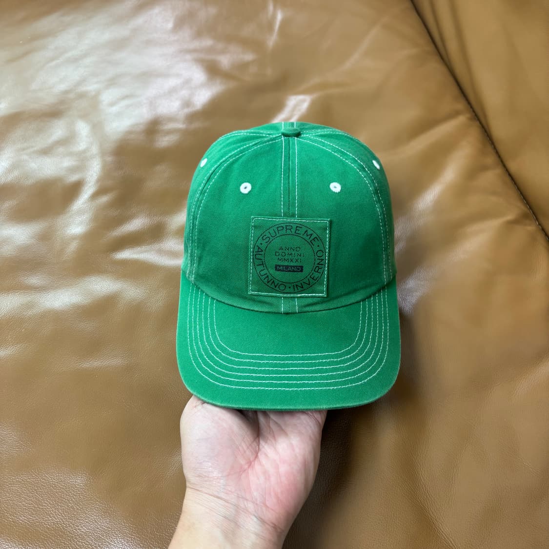 Supreme 슈프림 밀라노 스티치 그린 6패널 볼캡 모자 (Green) 상품이미지2