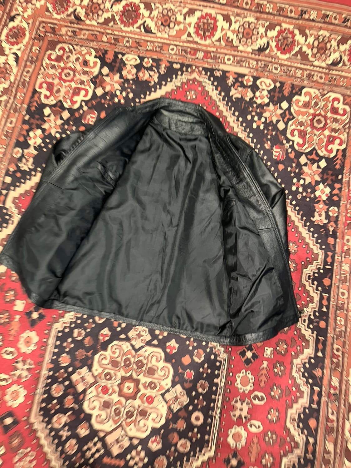 ( M-L ) 가죽자켓 레더자켓 봄버자켓 아메카지 워크웨어 빈티지가죽 상품이미지3