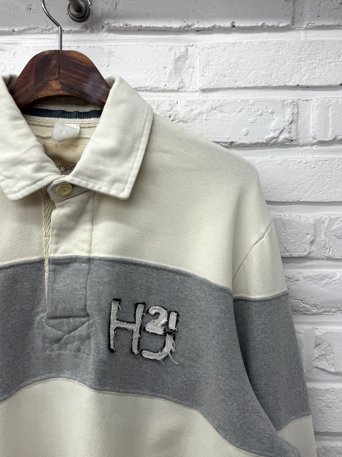 hydrogen jeans 그레이 아이보리 럭비티 상품이미지3