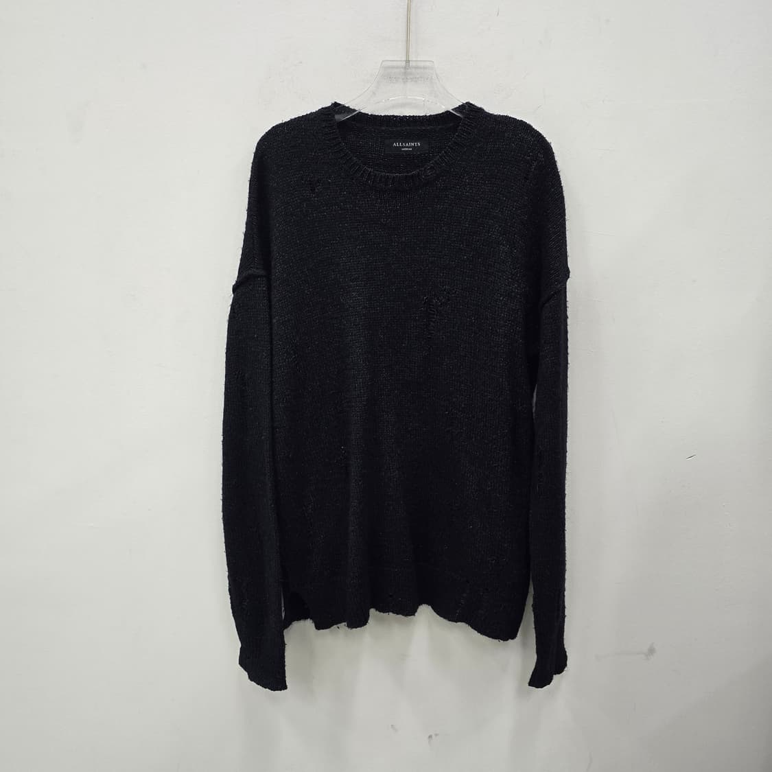 올세인츠 블랙 니트 데미지 스웨터 상품이미지1