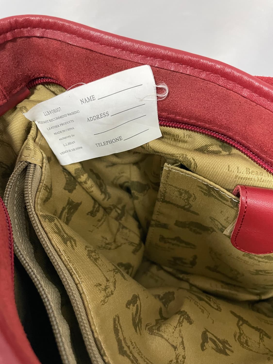 [OS] 엘엘빈 스웨이드 레더 라지 토트백 레드 상품이미지6