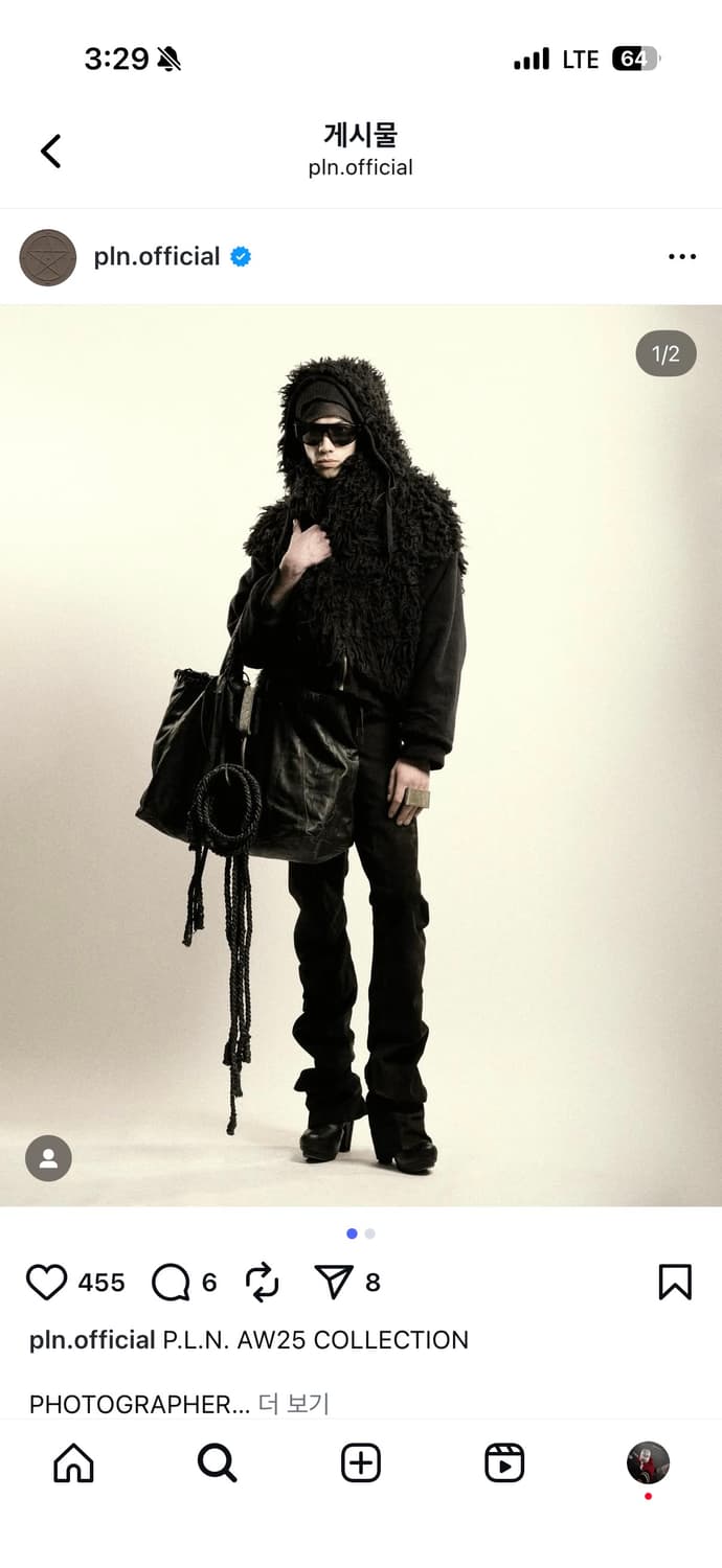 Pln 리버시블 퍼 자켓 블랙 상품이미지1