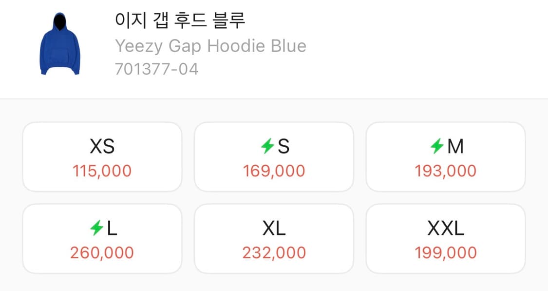 이지 갭 후드 블루 상품이미지2